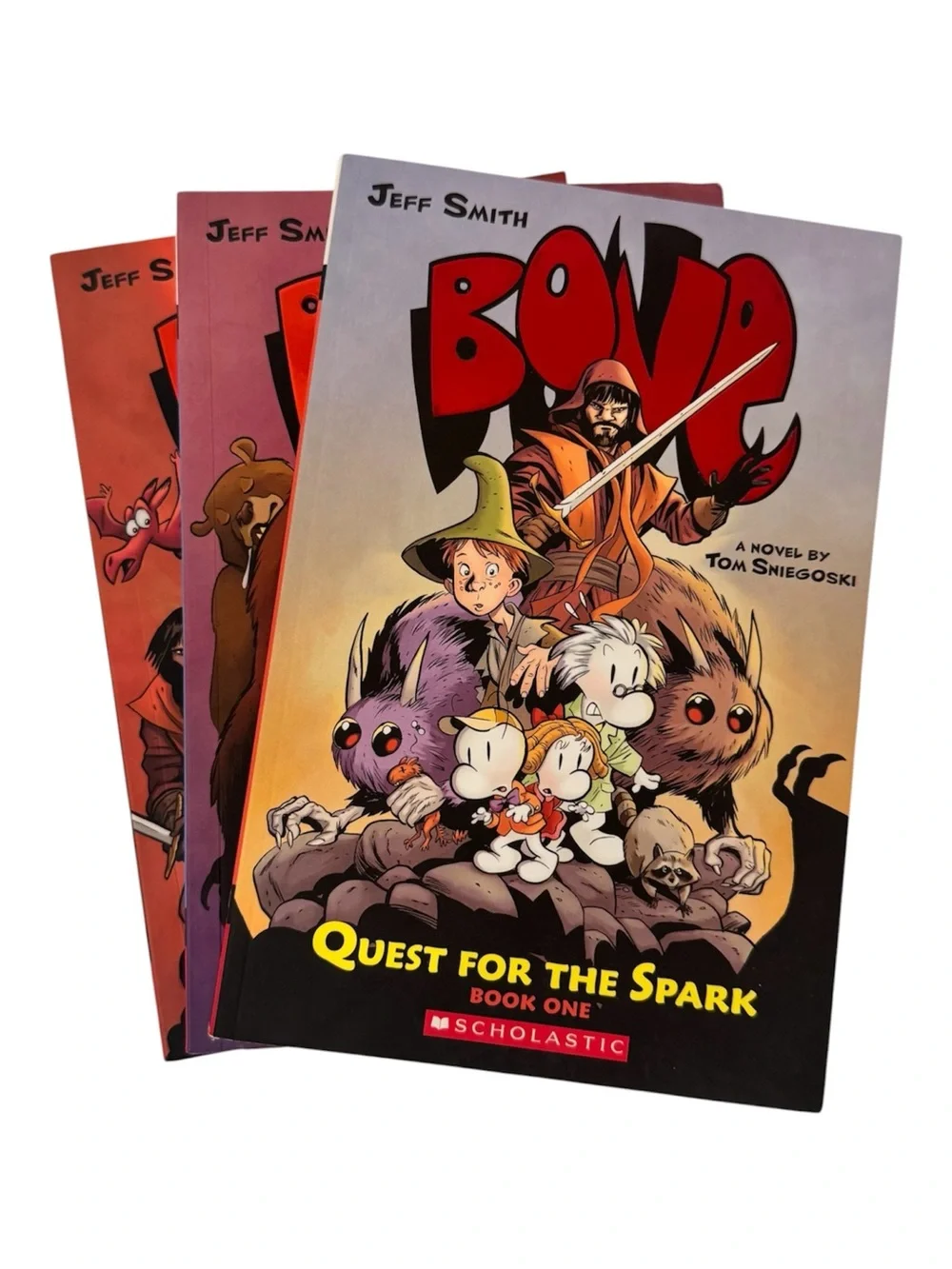Bone: Quest For The Spark Adventure Books (Book 1, 2, and 3) Scholastic (3-pack)